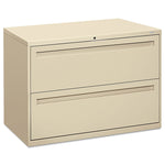 Brigade 700 Series Lateral File, 2 Legal/letter-Size File Drawers, Putty, 42" X 18" X 28"