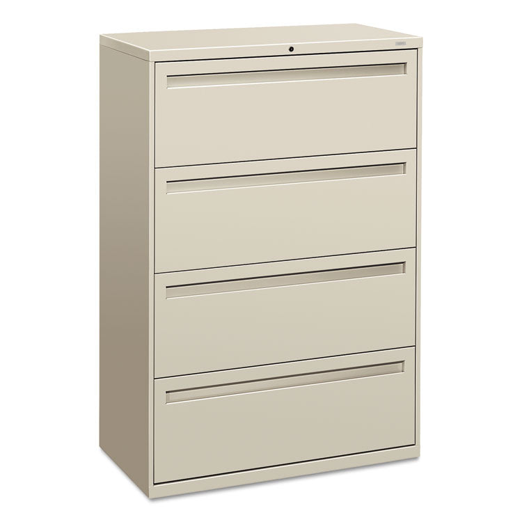 Brigade 700 Series Lateral File, 4 Legal/letter-Size File Drawers, Light Gray, 36" X 18" X 52.5"