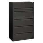 Brigade 700 Series Lateral File, 4 Legal/letter-Size File Drawers, 1 File Shelf, 1 Post Shelf, Charcoal, 42" X 18" X 64.25"