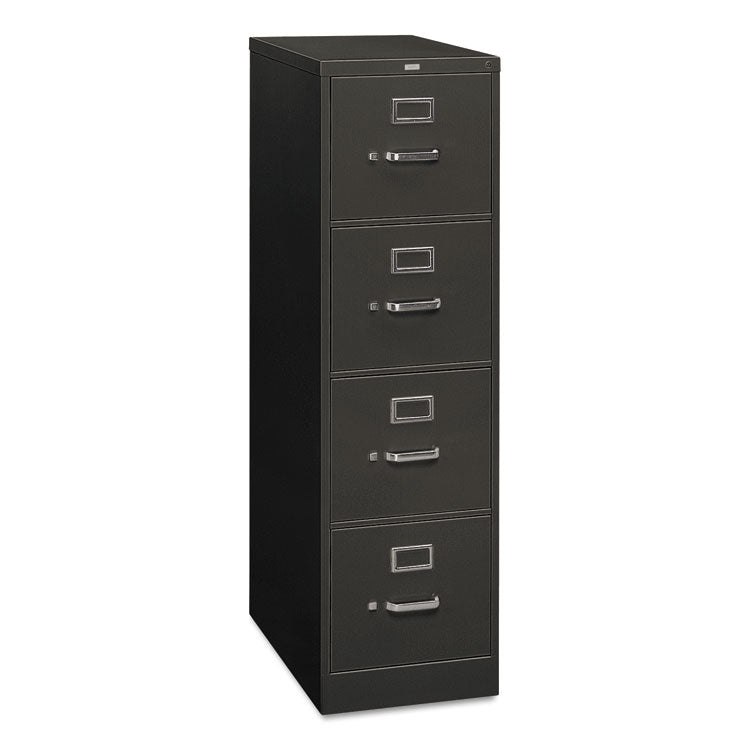 310 Series Vertical File, 4 Letter-Size File Drawers, Charcoal, 15" X 26.5" X 52"