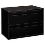 Brigade 700 Series Lateral File, 2 Legal/letter-Size File Drawers, Black, 42" X 18" X 28"
