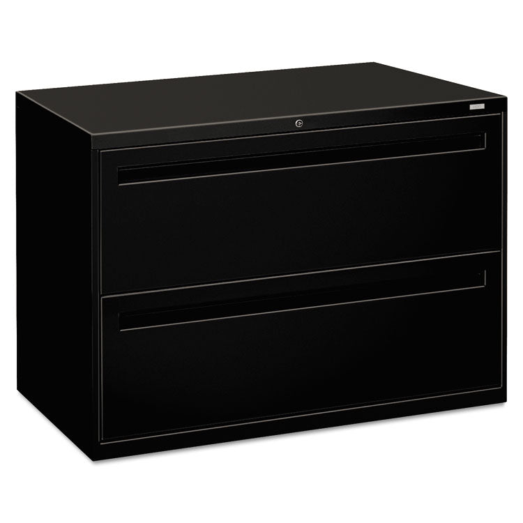 Brigade 700 Series Lateral File, 2 Legal/letter-Size File Drawers, Black, 42" X 18" X 28"