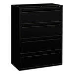 Brigade 700 Series Lateral File, 4 Legal/letter-Size File Drawers, Black, 42" X 18" X 52.5"