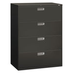 Brigade 600 Series Lateral File, 4 Legal/letter-Size File Drawers, Charcoal, 42" X 18" X 52.5"