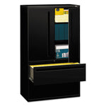 Brigade 700 Series Lateral File, Three-Shelf Enclosed Storage, 2 Legal/letter-Size File Drawers, Black, 42" X 18" X 64.25"