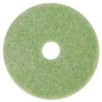 Low-Speed Topline Autoscrubber Floor Pads 5000, 16" Diameter, Green/orange, 5/carton