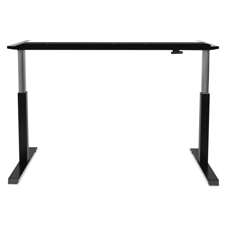 Alera AdaptivErgo Sit-Stand Pneumatic Height-Adjustable Table Base, 59.06" x 28.35" x 26.18" to 39.57", Black
