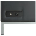 Alera QUB Series Armless L Sectional, Charging Station Center Seat, AC Outlet, (2) USB Ports, 26.38" x 26.38" x 30.5", Black