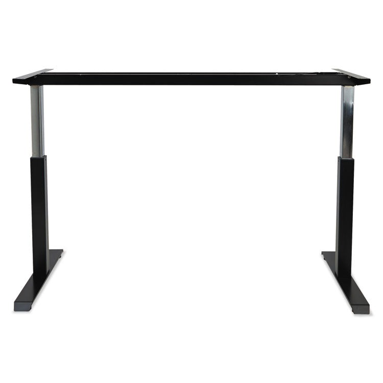 Alera AdaptivErgo Sit-Stand Pneumatic Height-Adjustable Table Base, 59.06" x 28.35" x 26.18" to 39.57", Black