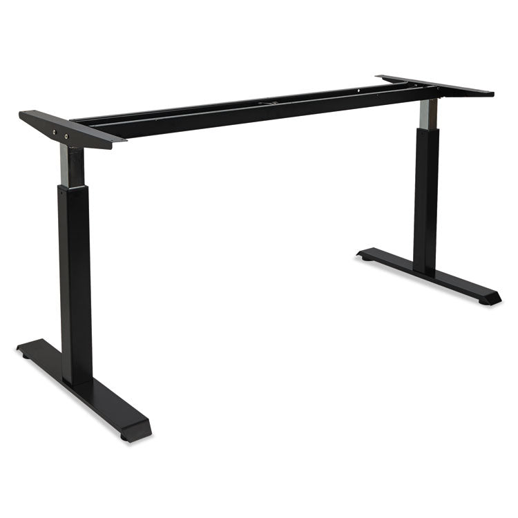 Alera AdaptivErgo Sit-Stand Pneumatic Height-Adjustable Table Base, 59.06" x 28.35" x 26.18" to 39.57", Black