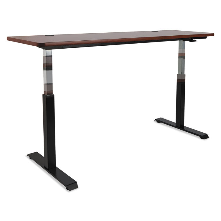 Alera AdaptivErgo Sit-Stand Pneumatic Height-Adjustable Table Base, 59.06" x 28.35" x 26.18" to 39.57", Black