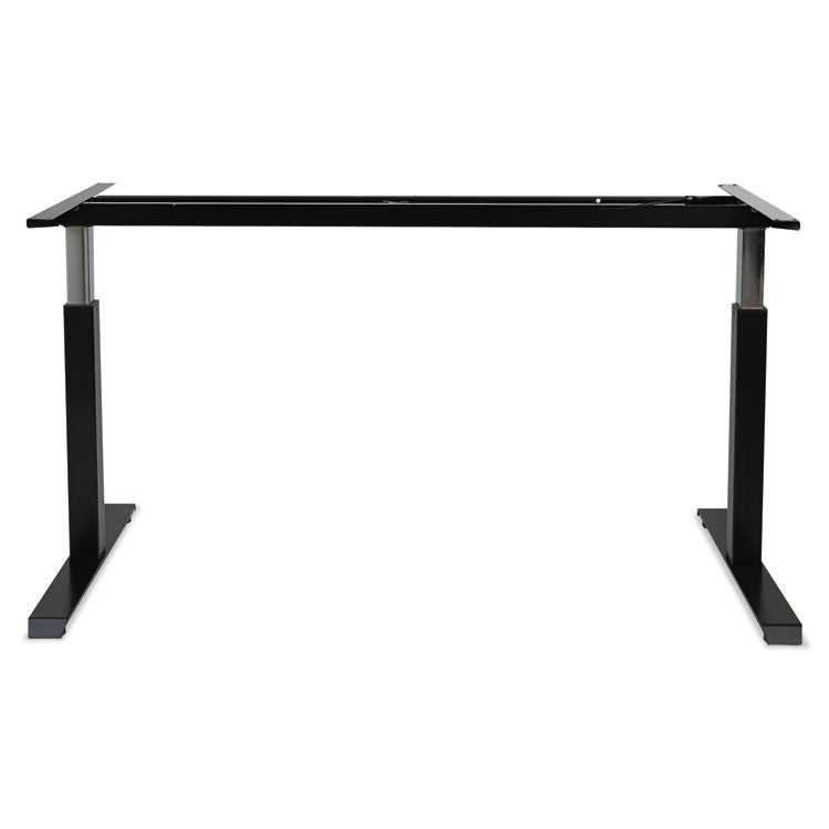 Alera AdaptivErgo Sit-Stand Pneumatic Height-Adjustable Table Base, 59.06" x 28.35" x 26.18" to 39.57", Black