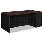 10700 Series Single Pedestal Desk With Full-Height Pedestal On Right, 72" X 36" X 29.5", Mahogany