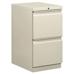Brigade Mobile Pedestal, Left Or Right, 2 Letter-Size File Drawers, Light Gray, 15" X 19.88" X 28"