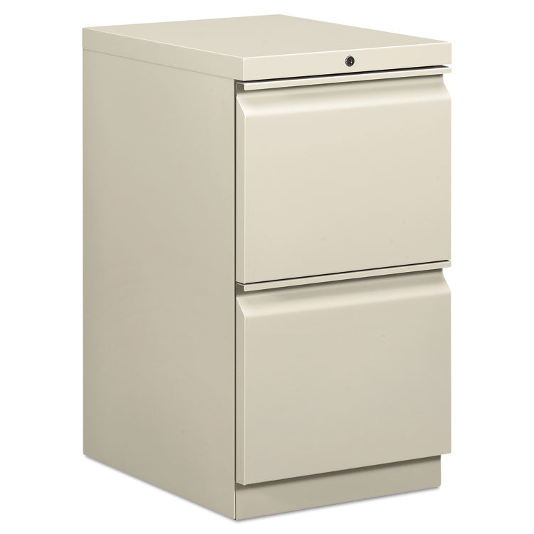 Brigade Mobile Pedestal, Left Or Right, 2 Letter-Size File Drawers, Light Gray, 15" X 19.88" X 28"