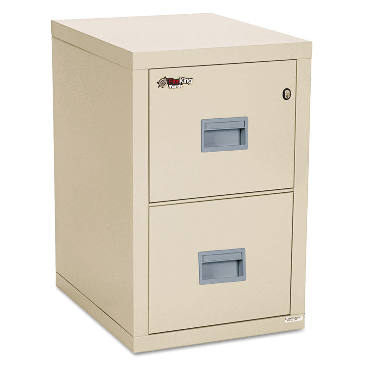 Compact Turtle Insulated Vertical File, 1-Hour Fire, 2 Legal/letter File Drawers, Parchment, 17.75" X 22.13" X 27.75"