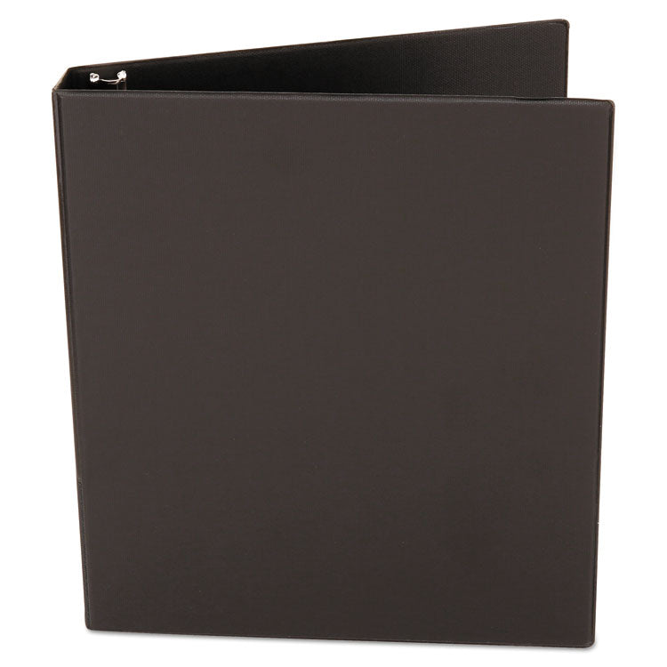 Deluxe Non-View D-Ring Binder With Label Holder, 3 Rings, 1" Capacity, 11 X 8.5, Black