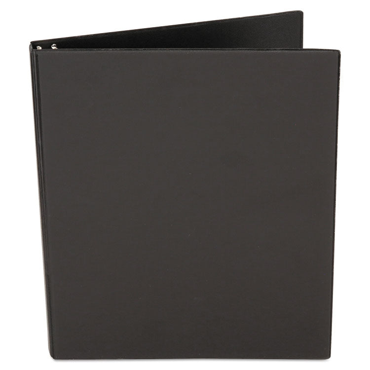 Economy Non-View Round Ring Binder, 3 Rings, 1" Capacity, 11 X 8.5, Black