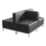 Alera QUB Series Ottoman, 26.38" x 21.5" x 17.5", Black