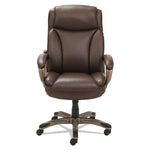 Alera Veon Series Executive High-Back Bonded Leather Chair, Supports Up To 275 Lb, Brown Seat/back, Bronze Base