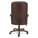 Alera Veon Series Executive High-Back Bonded Leather Chair, Supports Up To 275 Lb, Brown Seat/back, Bronze Base