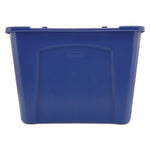 Stacking Recycle Bin, 14 gal, Polyethylene, Blue