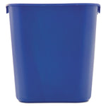 Deskside Recycling Container, Small, 13.63 qt, Plastic, Blue