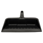 Heavy-Duty Dustpan, 8.25 X 12.25 , Polypropylene, Charcoal