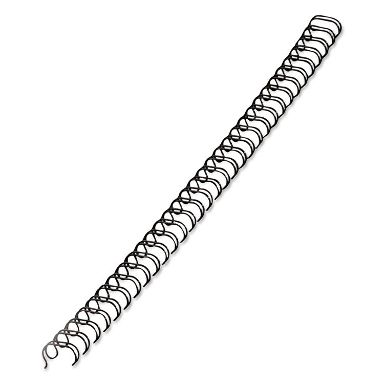 Wire Bindings, 1/4" Diameter, 35 Sheet Capacity, Black, 25/pack