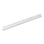 Plastic Comb Bindings, 3/8" Diameter, 55 Sheet Capacity, White, 100/Pack