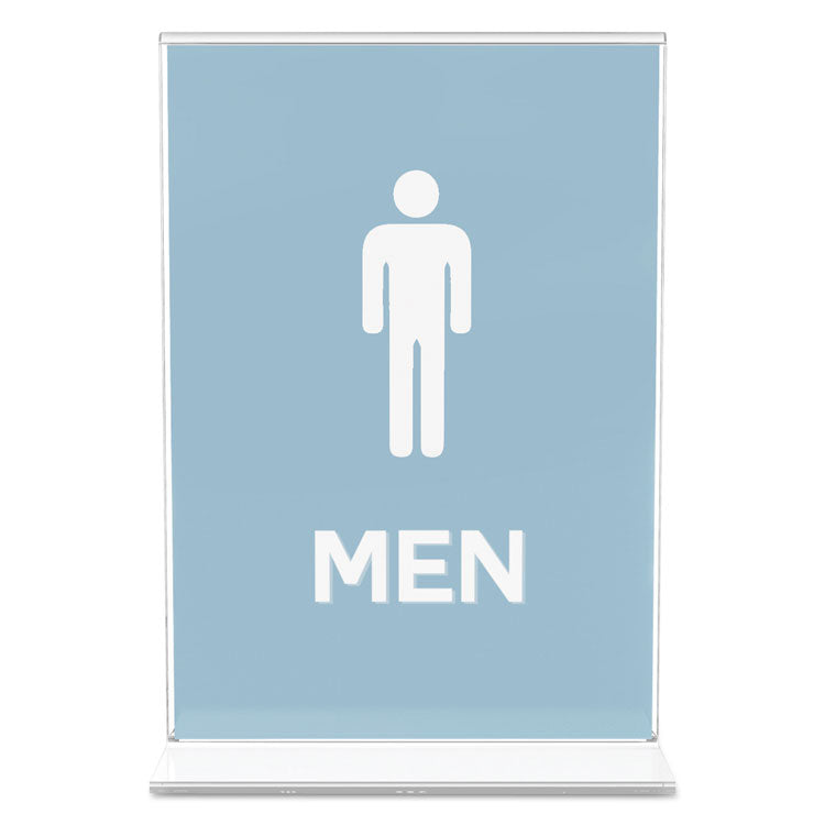 Classic Image Double-Sided Sign Holder, 5 X 7 Insert, Clear
