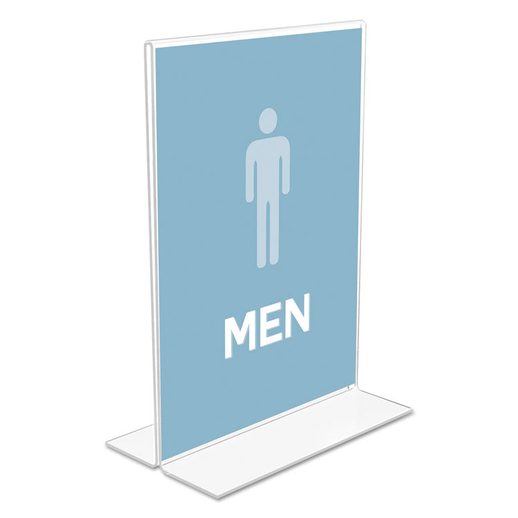 Classic Image Double-Sided Sign Holder, 5 X 7 Insert, Clear