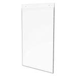 Classic Image Single-Sided Wall Sign Holder, Plastic, 11 X 17 Insert, Clear