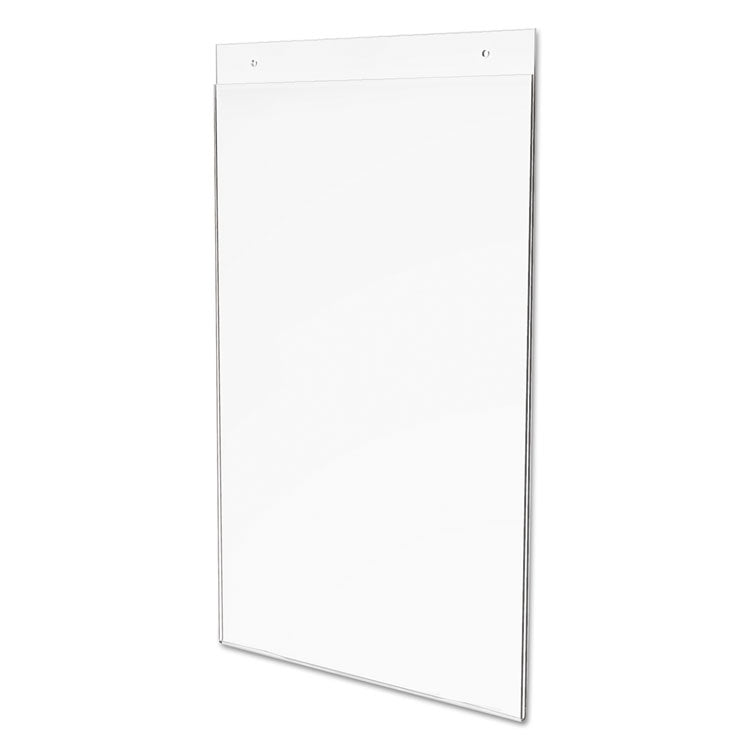 Classic Image Single-Sided Wall Sign Holder, Plastic, 11 X 17 Insert, Clear