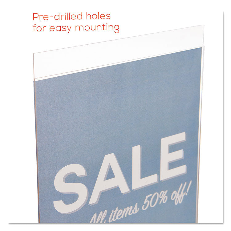 Classic Image Single-Sided Wall Sign Holder, Plastic, 11 X 17 Insert, Clear
