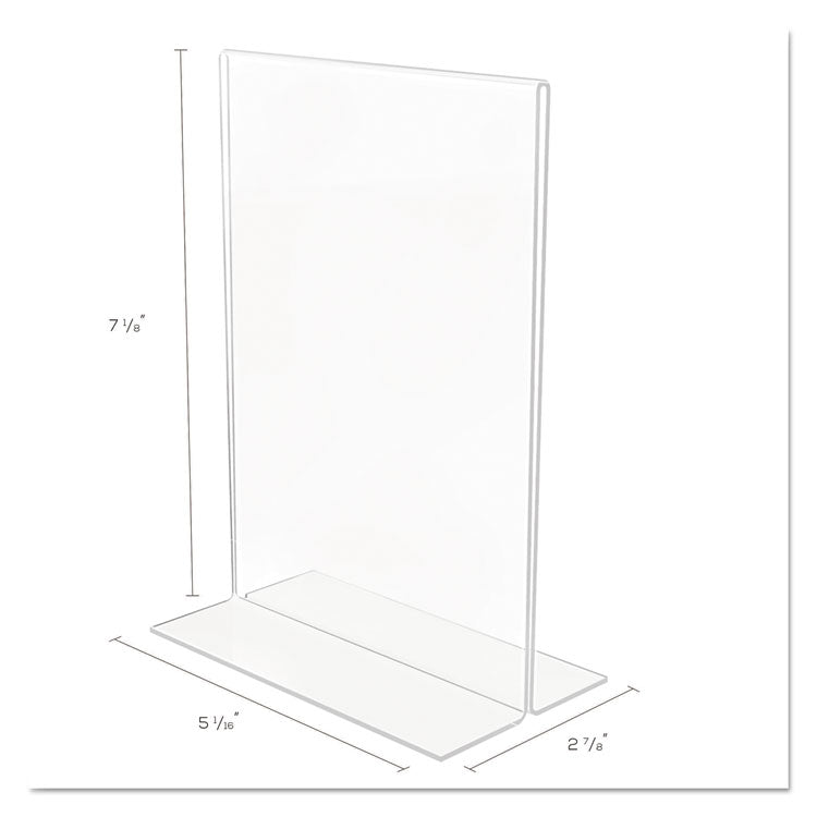 Classic Image Double-Sided Sign Holder, 5 X 7 Insert, Clear