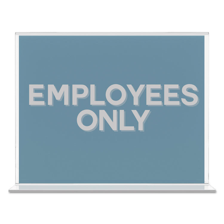 Classic Image Double-Sided Sign Holder, 11 x 8.5 Insert, Clear