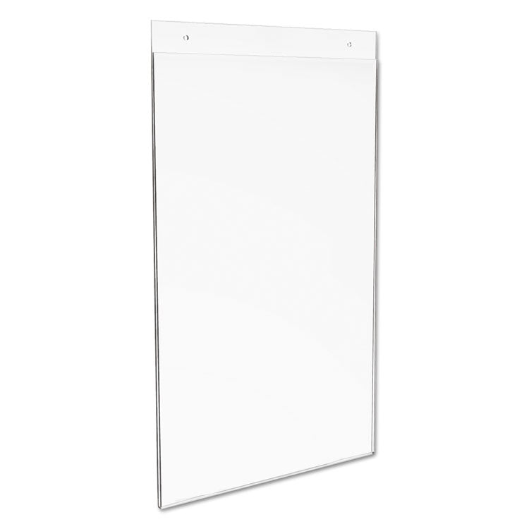 Classic Image Single-Sided Wall Sign Holder, Plastic, 11 X 17 Insert, Clear