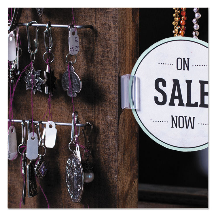 Clips Grips Tags SuperGrip Display Holder, 1 x 0.5 x 0.5, Clear, 50/Pack