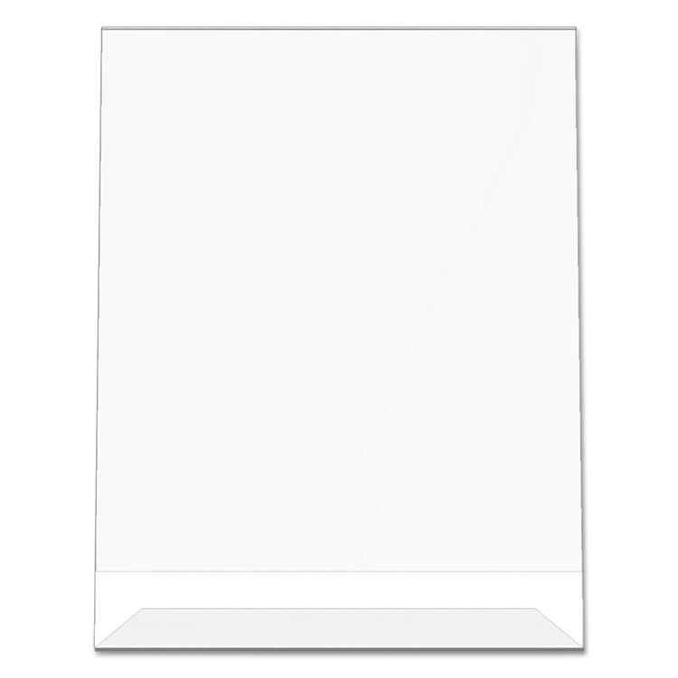 Classic Image Slanted Sign Holder, Portrait, 8.5 x 11 Insert, Clear