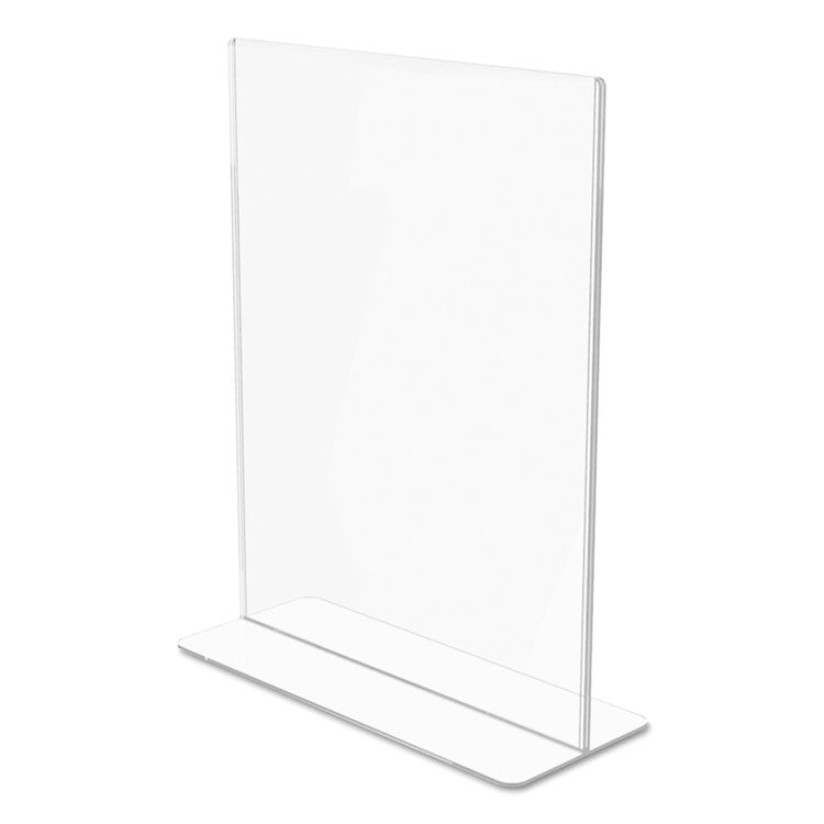 Superior Image Double Sided Sign Holder, 8.5 x 11 Insert, Clear