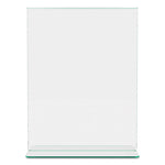 Superior Image Premium Green Edge Sign Holders, 8.5 x 11 Insert, Clear/Green