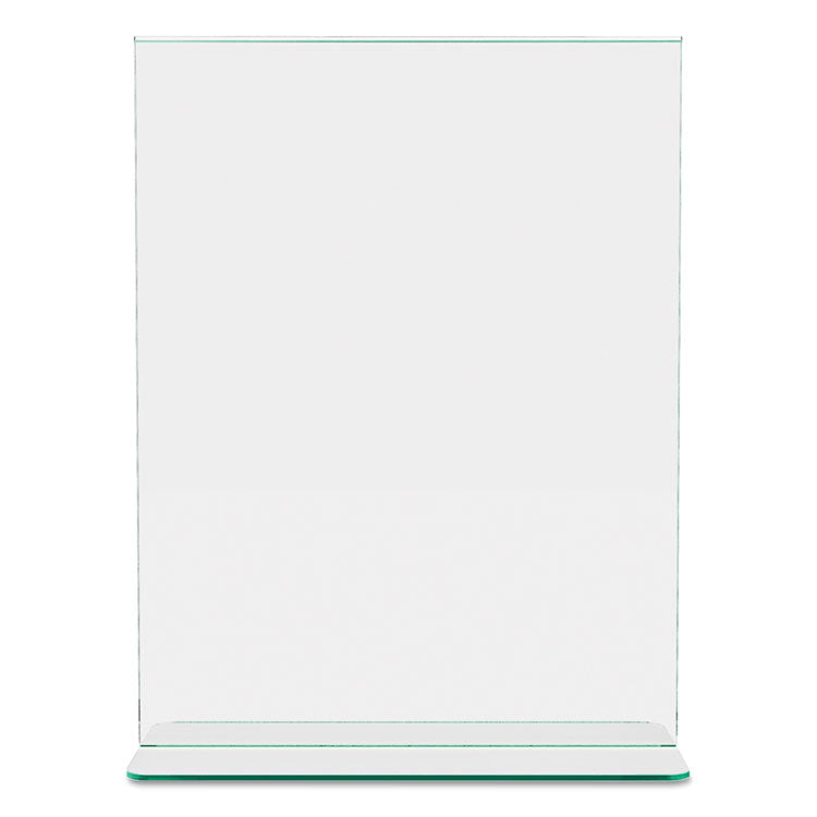Superior Image Premium Green Edge Sign Holders, 8.5 x 11 Insert, Clear/Green