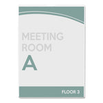 Superior Image Slanted Sign Holder, Top Loading, Portrait, 8.5 x 11 Insert, Clear