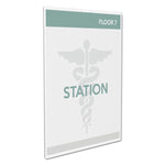 Superior Image Cubicle Sign Holder, 8.5 x 11 Insert, Clear
