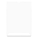 Superior Image Slanted Sign Holder, Top Loading, Portrait, 8.5 x 11 Insert, Clear