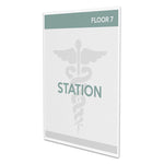 Superior Image Cubicle Sign Holder, 8.5 x 11 Insert, Clear