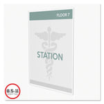 Superior Image Cubicle Sign Holder, 8.5 x 11 Insert, Clear