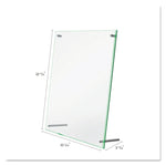Superior Image Beveled Edge Sign Holder, Letter Insert, Clear/green-Tinted Edges