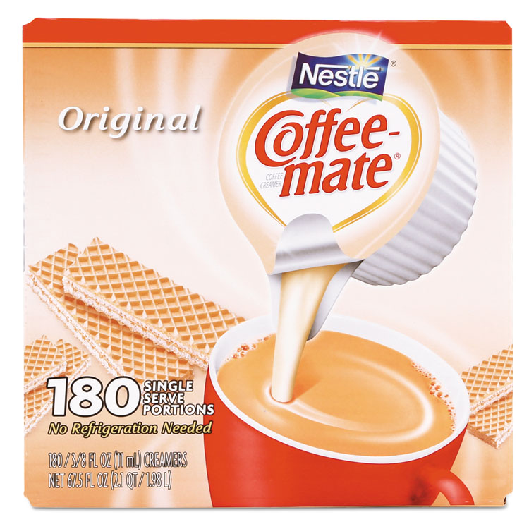 Liquid Coffee Creamer, Original, 0.38 Oz Mini Cups, 180/carton